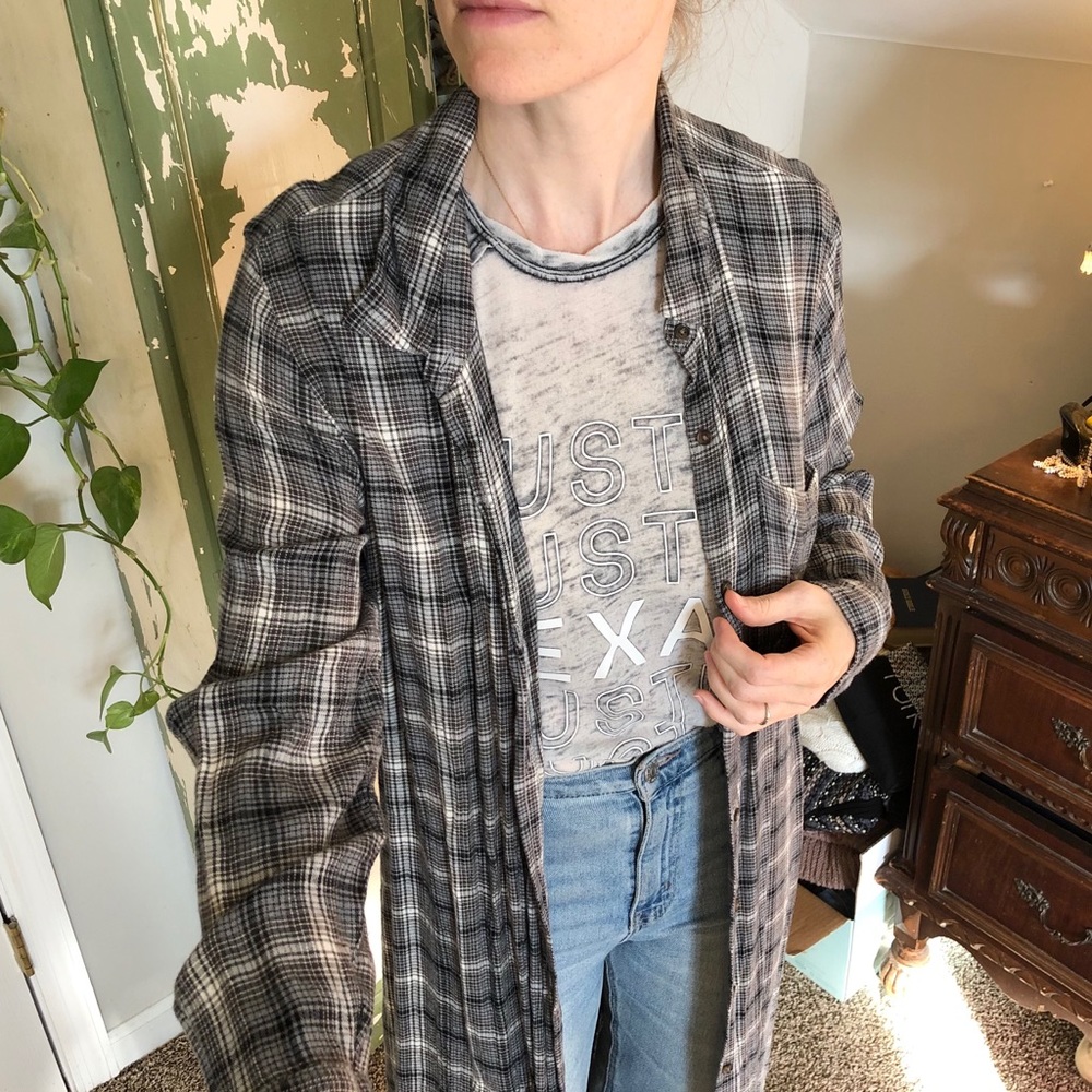 Extra Long Flannel Shirt